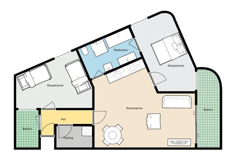 Stijlvol Appartement Op Strand Маккум Екстер'єр фото